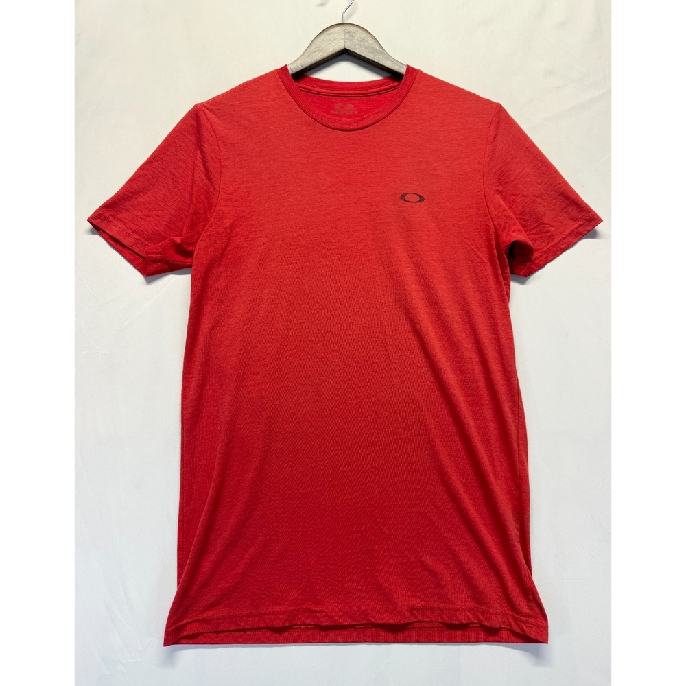 Oakley Regular Fit T Shirt Unisex Small Red Elliptical Logo Cotton Casual Wear